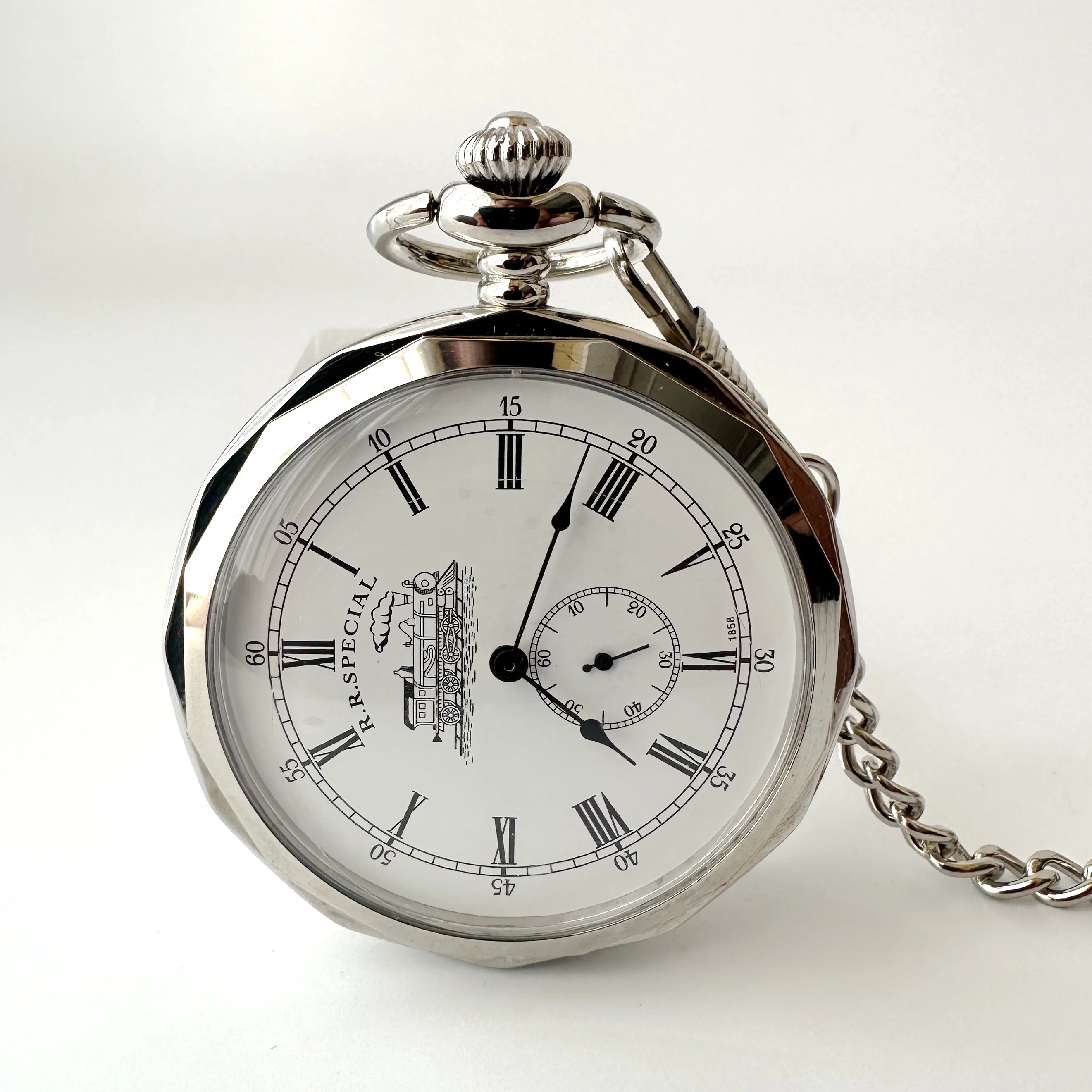 Roman Pocket Watch Manual Train Mechanical Pocket Watches