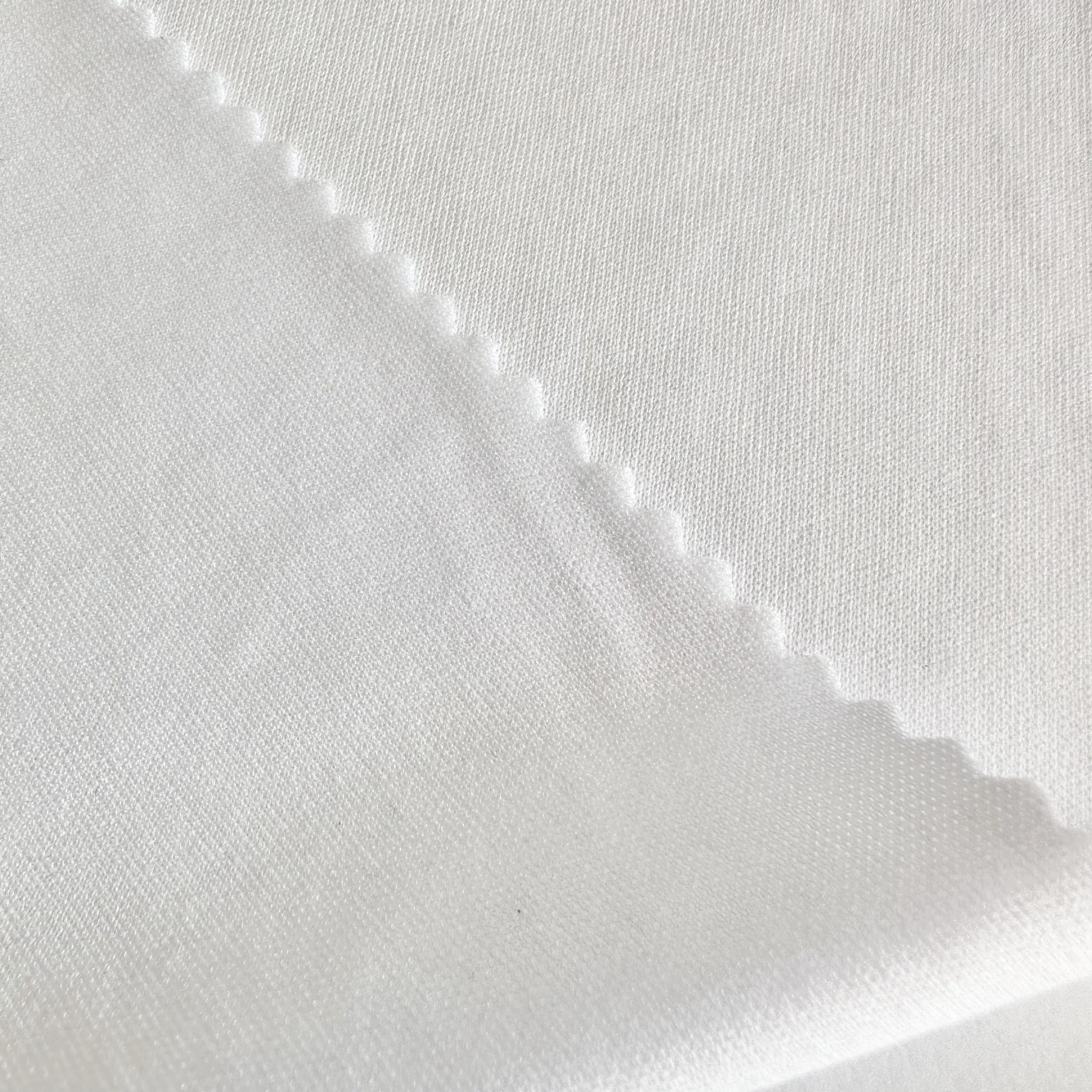100% Polyester Dyed Knitted Polydex Fabric Sublimation Jersey Solid Interlock White Knit Fabric Sublimation for Printing