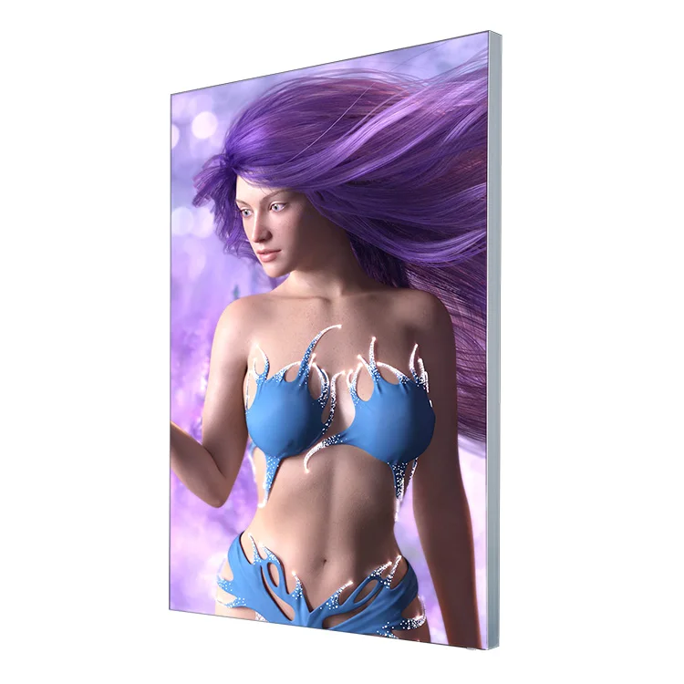 Wall mounted textile single side led backlit light box frameless fabric led lightbox for advertising