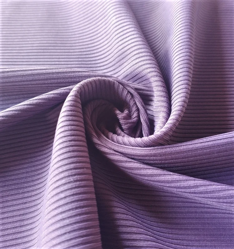 87% нейлон FDY полностью тусклый 13% спандекс 2*2 ребра 148 см г/кв. М FDY 70D охлаждение и УФ-вырез 4-Way стрейч 2*2 ребра трикотажная ткань