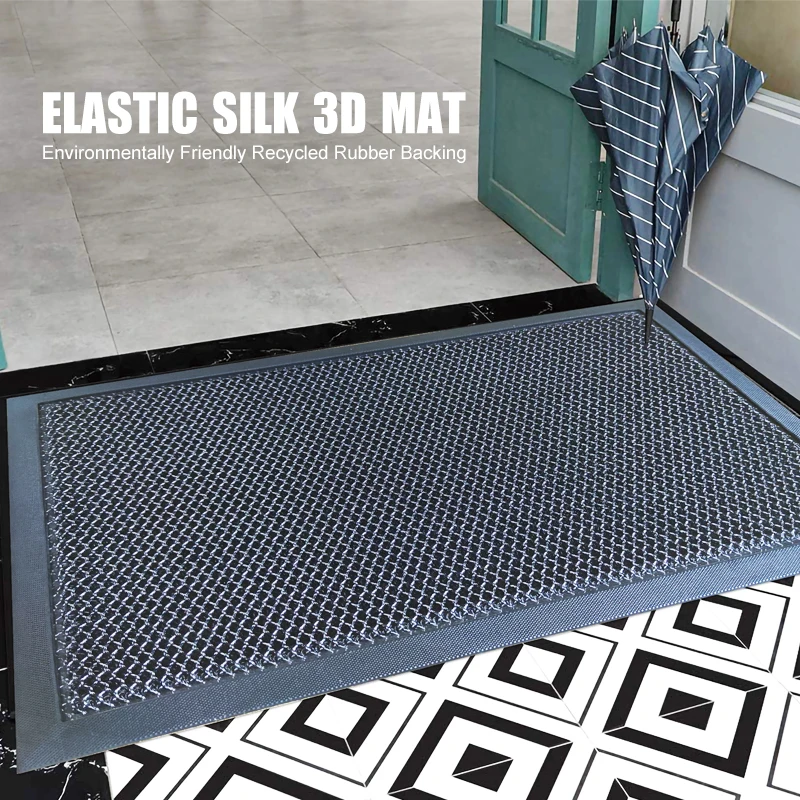 TPE Material backing Welcome Entry Elastic design entrance outdoor Door mat