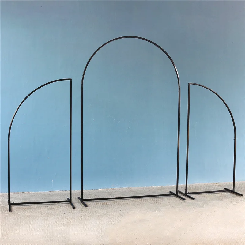 3 Pcs/Set Outdoor Wedding Arch Props Wrought Iron Geometric Irregular Flower Stand Party Birthday Backdrop Balloon Decor Shelf