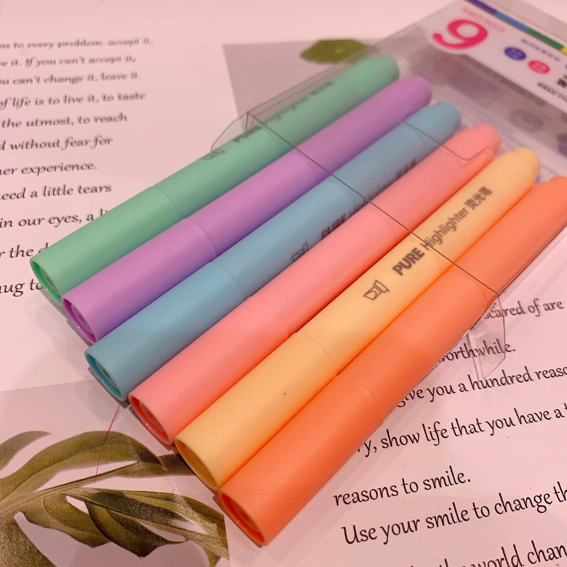 Маркер Макарон цветной на заказ, креативная Милая ученическая канцелярия, 6 цветов, для граффити, скрапбукинга