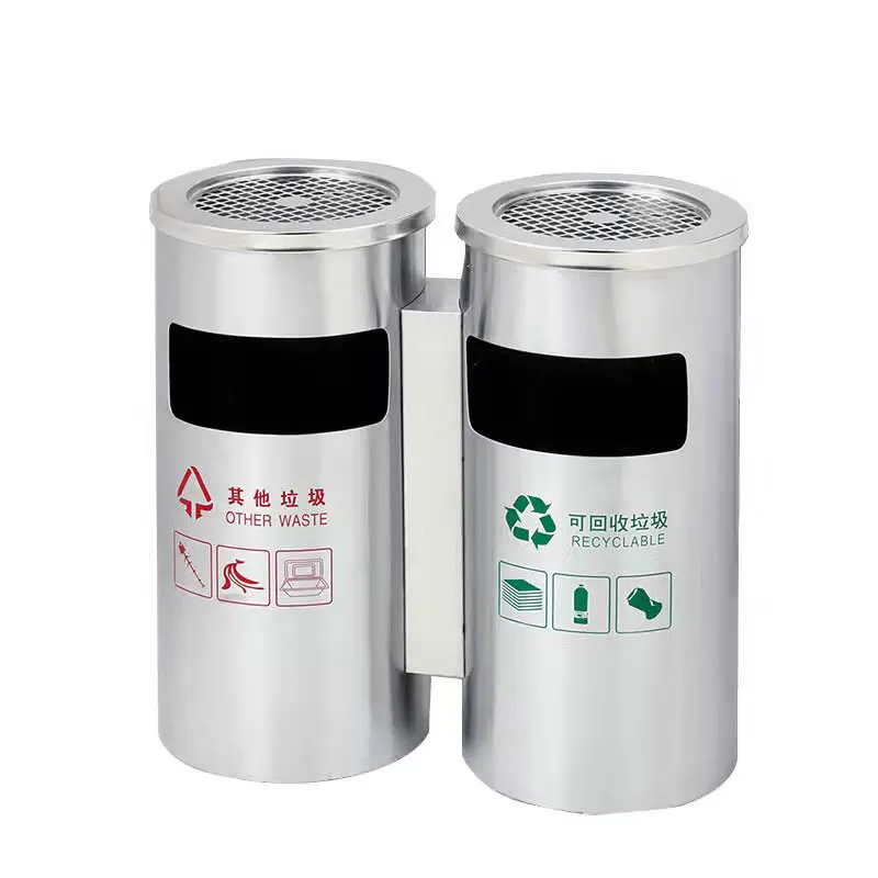 New style storage bucket trash can shape exterior outdoor metal street recycle garbage cans