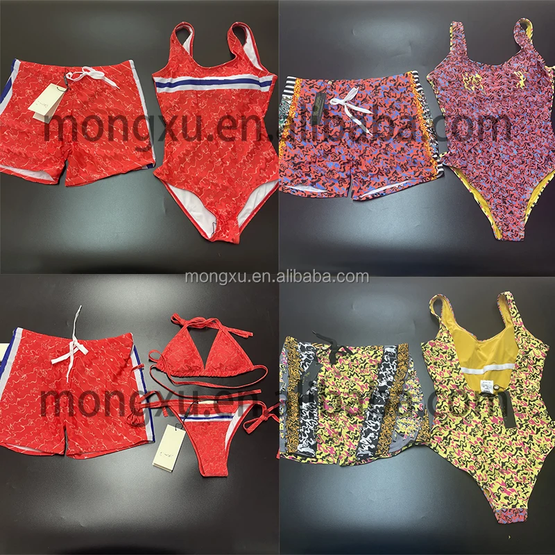 Designer Print Swimsuit Mother and Me Daughter Family Matching Bikini Swimwear Famous Brand Women Bikini sets Beach Swimwear