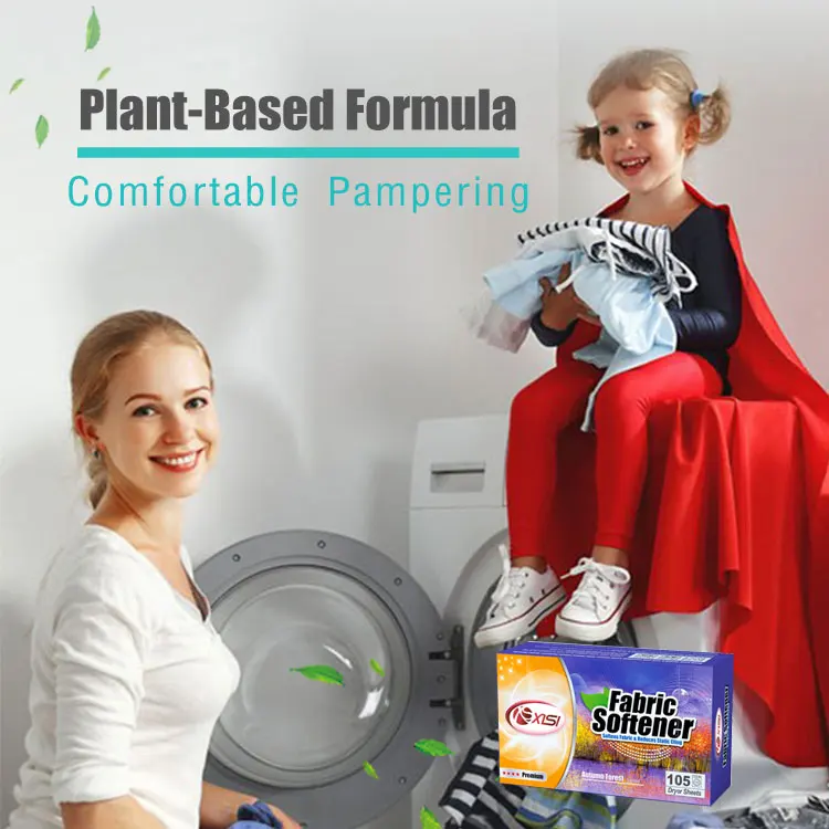 Fabric Softener Sheet Nonwoven Detergent Sheet New Type Private Label Laundry Dryer Sheets