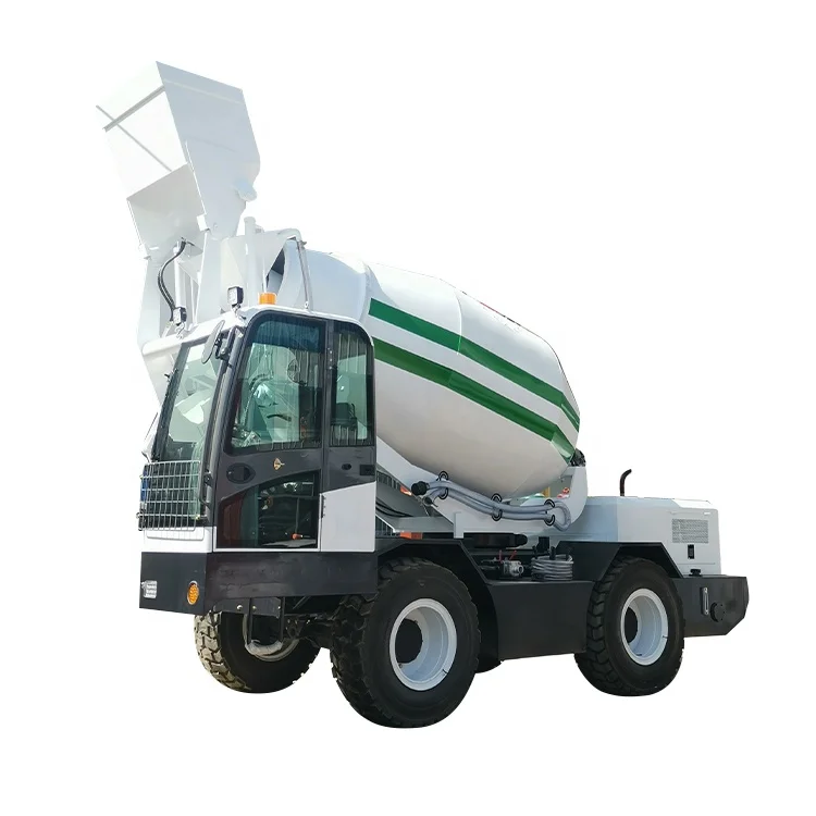 Self Loading Concrete Mixer 4m3 with Cab Rotating 180-270d and Air Conditioning (Electronic Sensors, Automatic weighing scale)