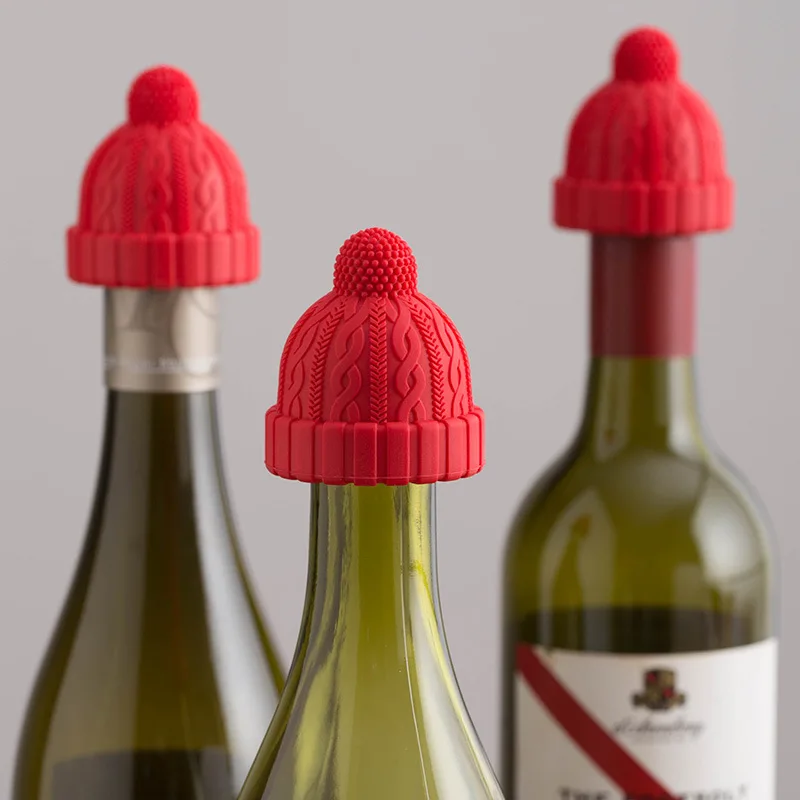 Food grade silicone cap shaped silicone wine bottle stopper suitable for red wine and beer bottles