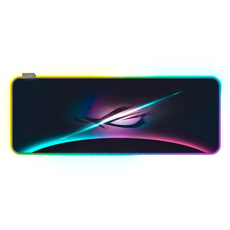 Customized luminous RGB Rubber base game mat gaming mouse pad