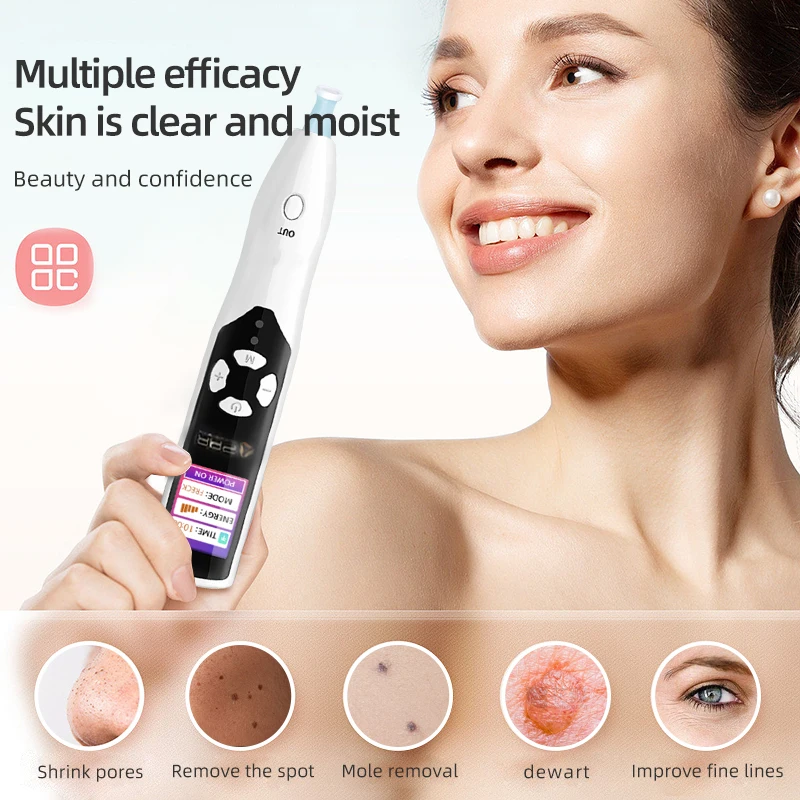 Portable Whitening Cream Skin Mole Removal Laser Mole Tattoo Freckle Removal Pen Sweep Spot Mole Removing Salon Beauty Machine