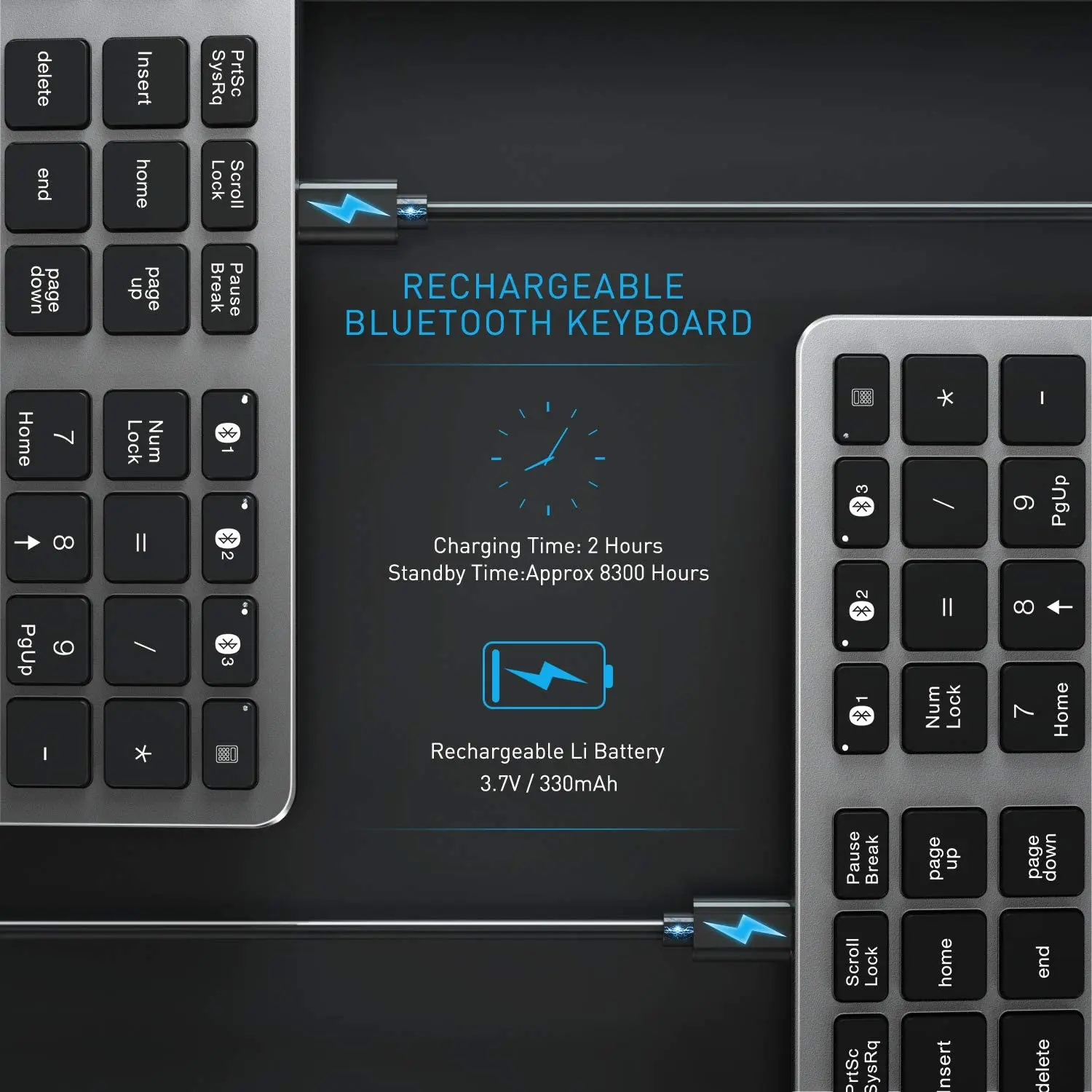 Advance Quality 104 Keys Qwerty Bulk Macbook Pro Air Nordic Silent Multi Device Rechargeable Wireless BT Keyboard For PC