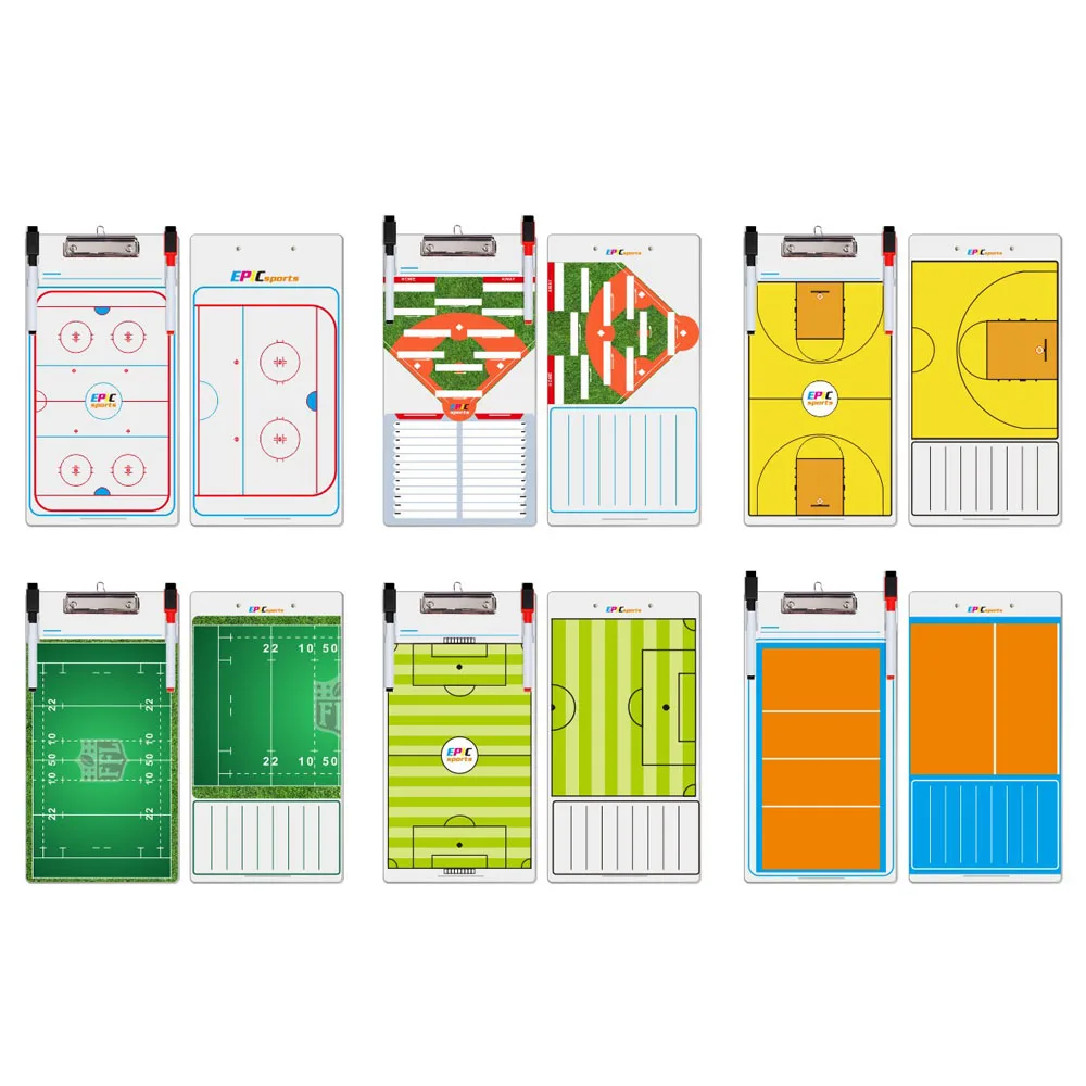  Dry Erase Baseball Basketball Coaches Clipboard Hockey Marker Board for