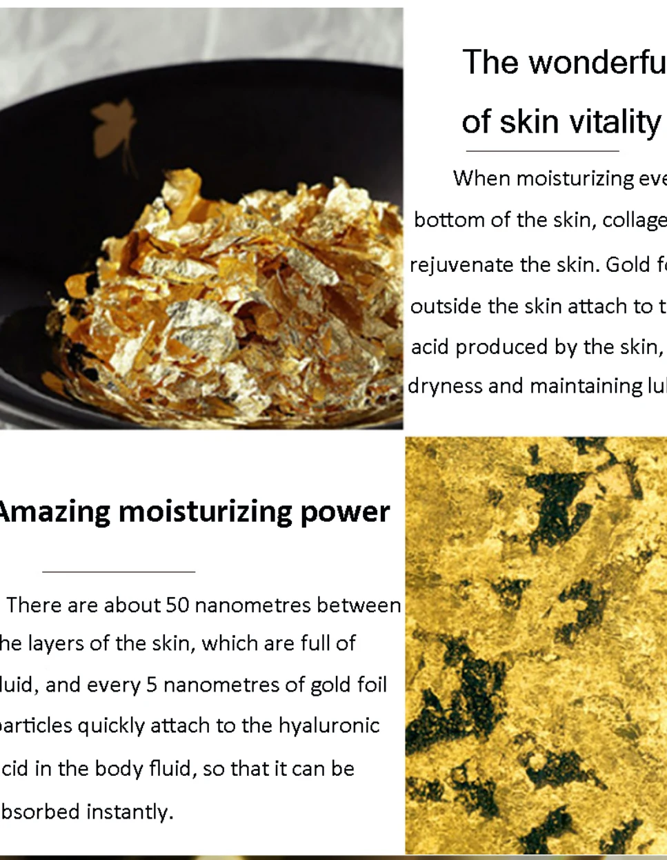 Private label Anti Aging 24k gold Serum Whitening Serum facial moisturizing 24k pure gold serum