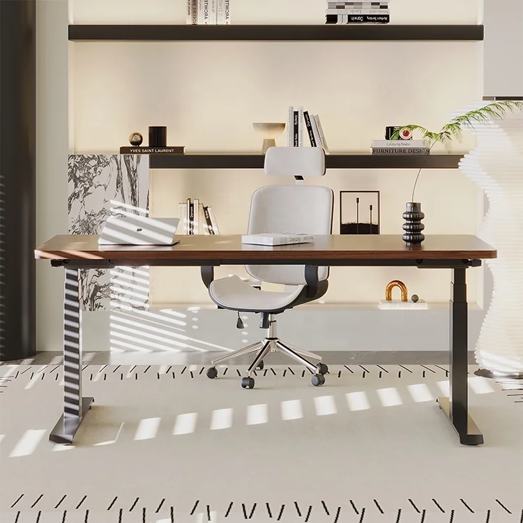 Electric Office Desk Convertible Ergonomic Metal Factory Direct Supply Design Computer Sit To Stand Adjustable Height Table