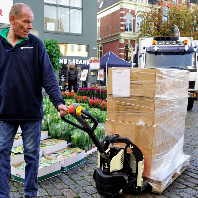  1200kg Fully Electric Powered Walkie Pallet Jack Truck