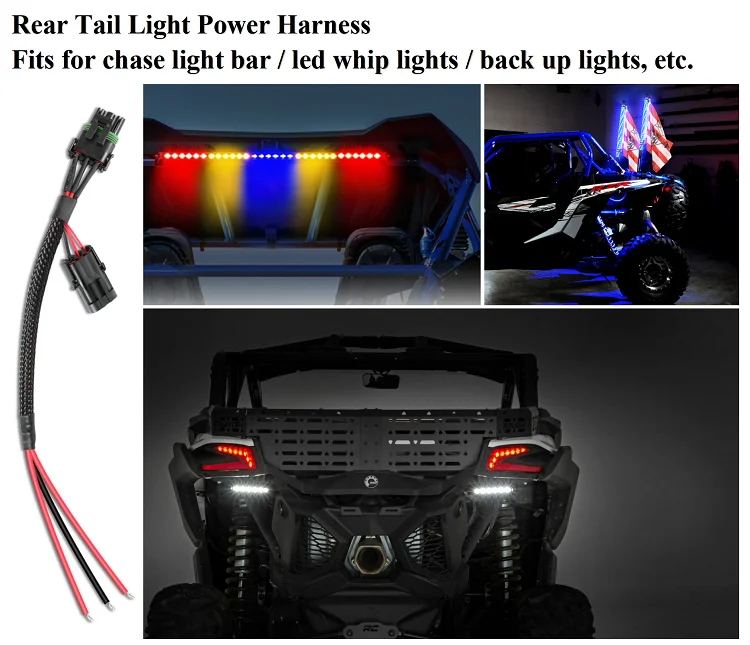 140 Watts Max Power A Set Of 2 Tail Light Power Quick Harness For Can Am Maverick X3