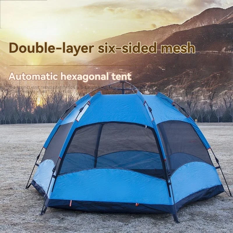 Outdoor Family Instant Ultralight Portable Folding Popup Waterproof Oxford Fiberglass Automatic Tent For Camping Events