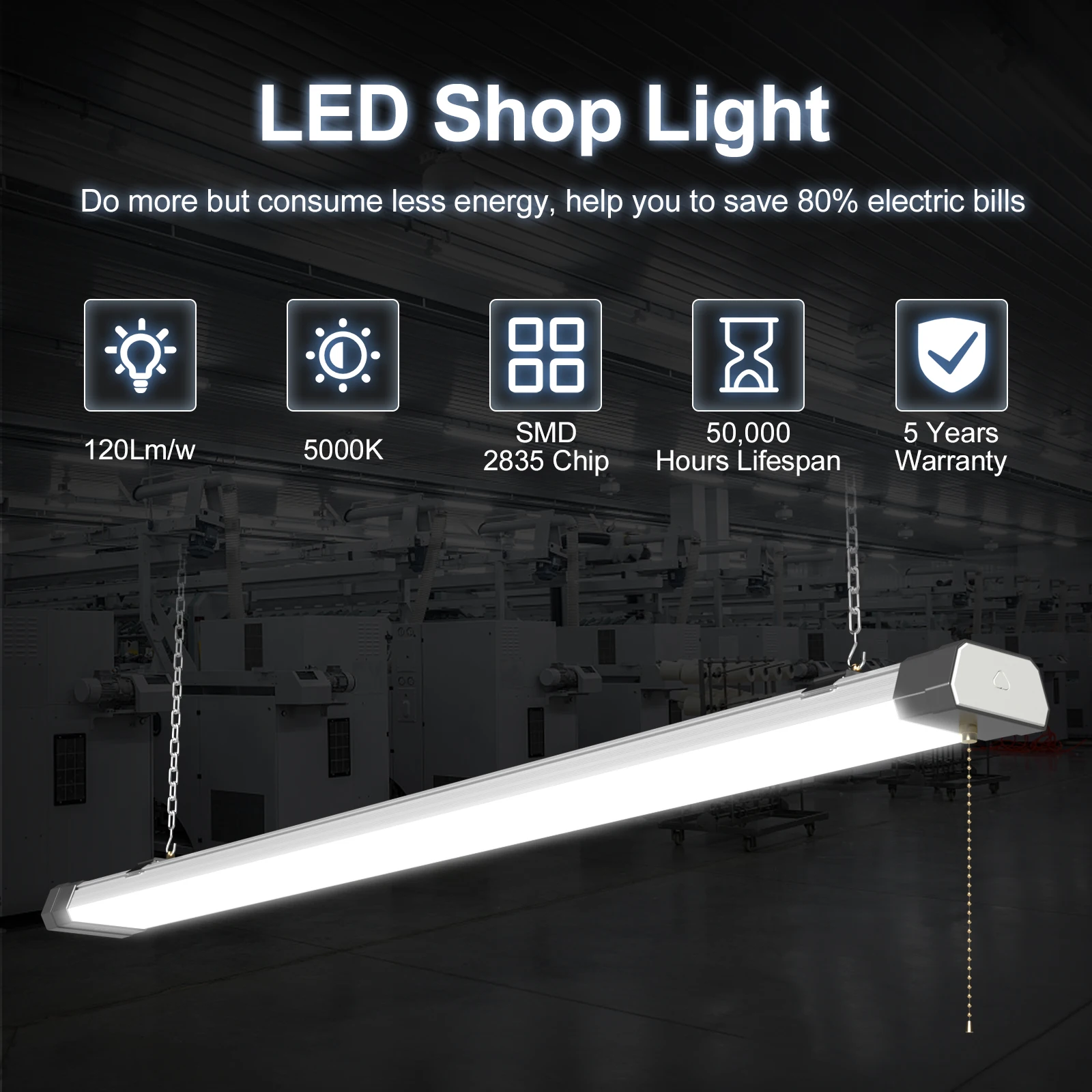 USA/Canada In Stock 80W 100W 120W 4ft Industrial Warehouse Shop Supermarket Led Triproof Tube Likable Linear High Bay Light