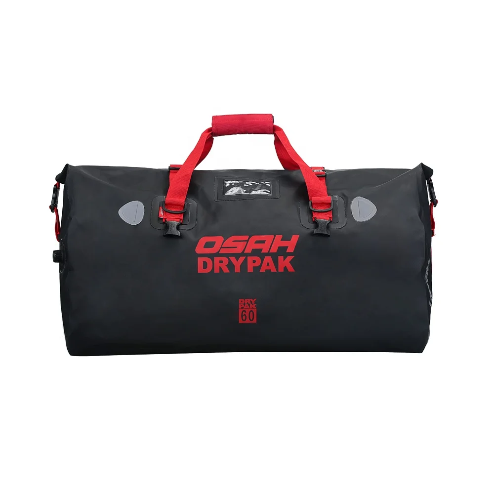 Custom 60L  durable roll top waterproof motorcycle duffle rear bag