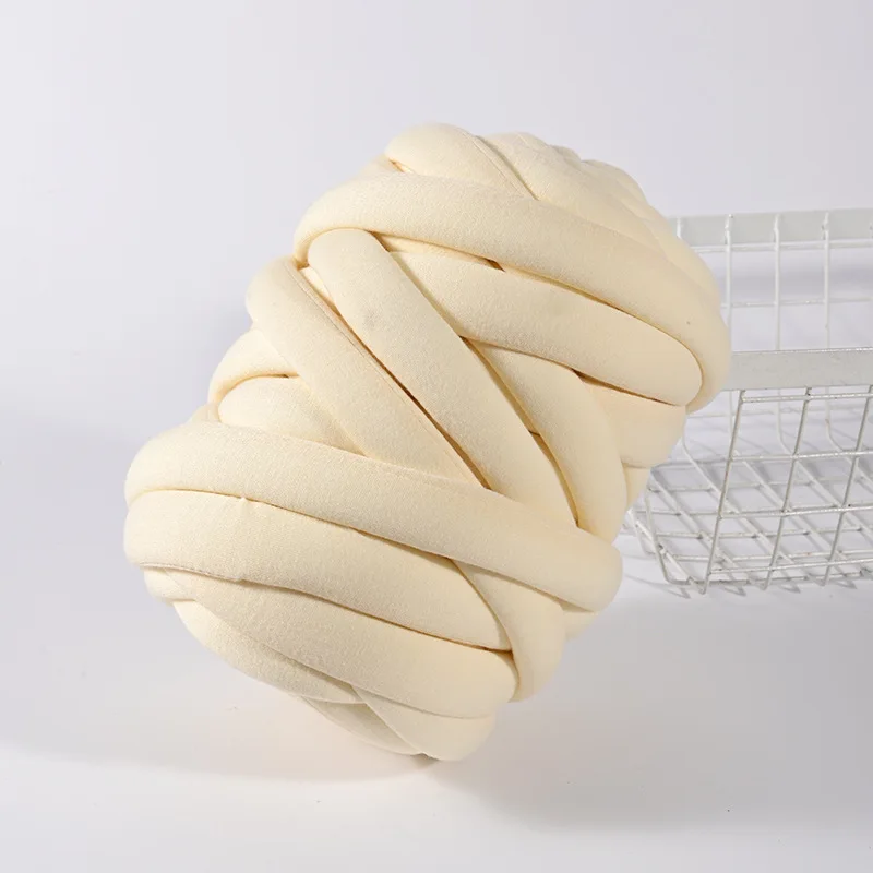 Washable Super Large Giant Polyester Filling Arm Knitting Handmade Chunky Braid Bulky Cotton Tube Yarn
