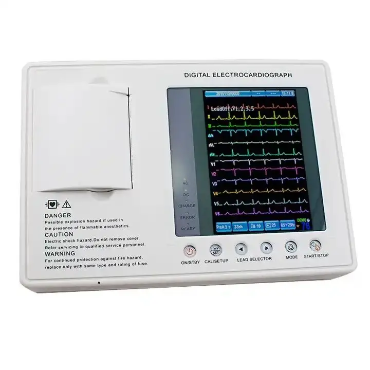 High Quality Portable 7 Inch Color Screen ecg machine 3 channel price of ecg machine ecg machine price