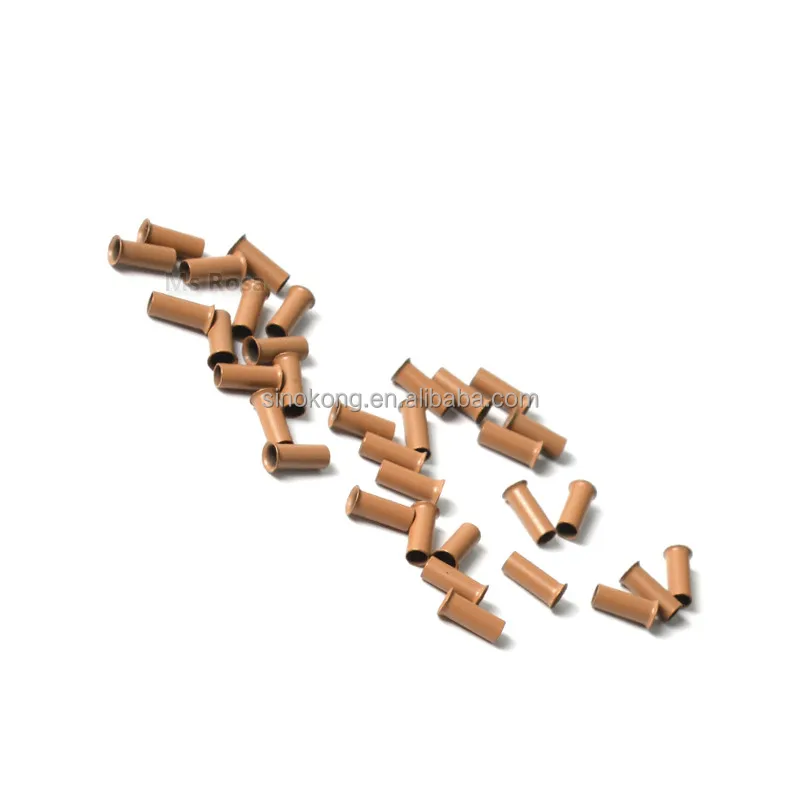 Customize 3.0*2.6*6.0mm with edge copper hair extension ring tube for hair accessories