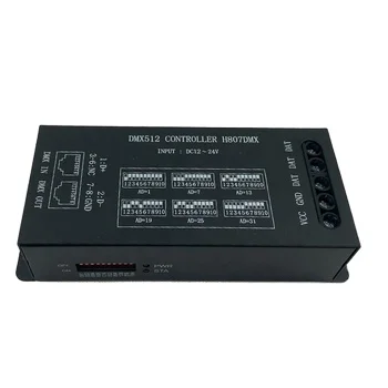 H807DMX 1024 пиксельный светодиодный DMX декодер контроллер RF соединение 12 В напряжение DMX512