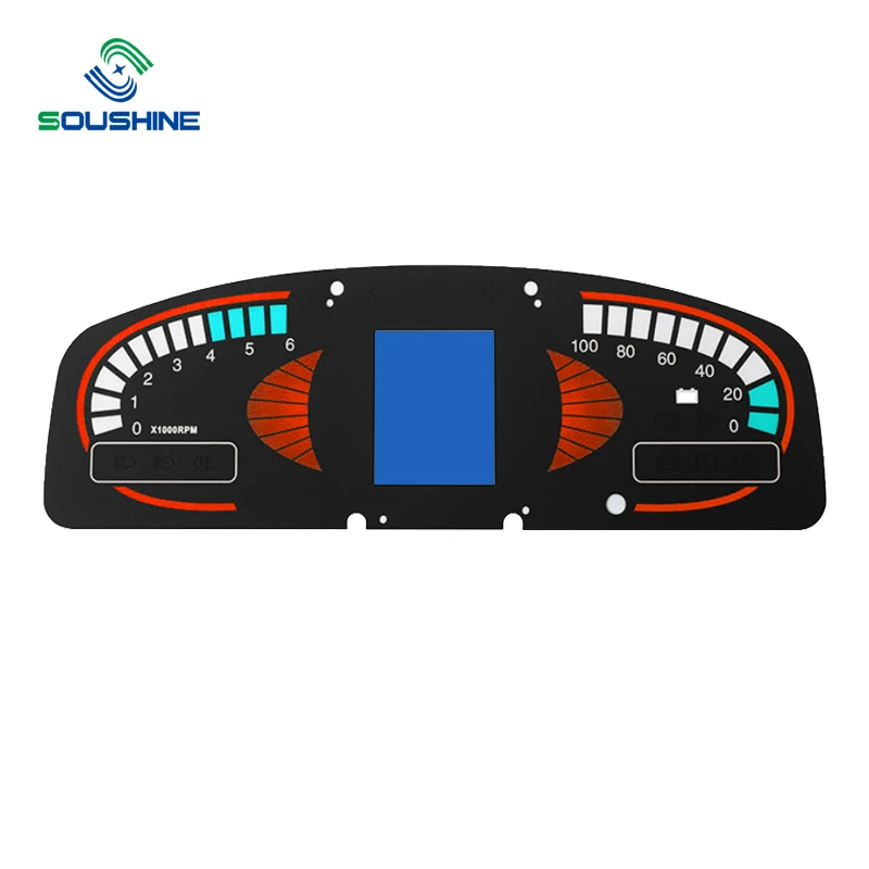 Soushine Automotive Meter dial silk screen printing tachometer panel plate auto dashboard