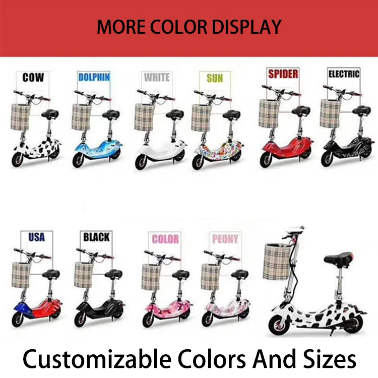 
New 2 Wheels Folding Motorcycle Fashion Sport Fat Tire E Mobility Scooter Fast E Electric Scooter With Seat For Adults 