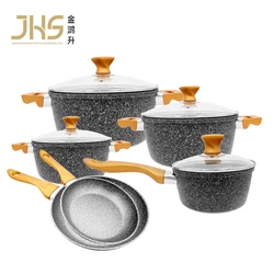 Quality nonstick cookware set Induction aluminium kitchen pots saucepan sets non-stick cookware sets non stick