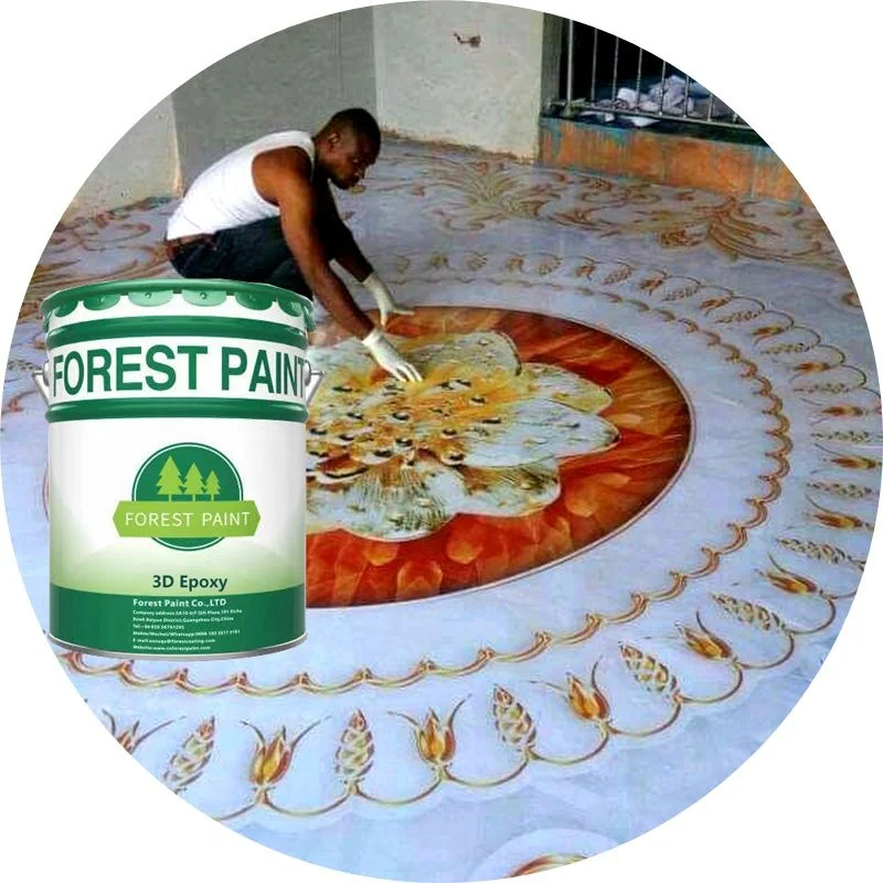 transparent clear removable self adhesive liquid 3d epoxy anti slip flooring paint