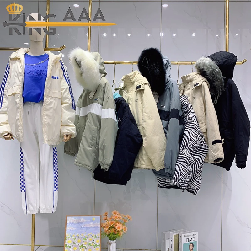 New Winter women jacket branded clothes bale used clothes bundle 45kg thick clothing