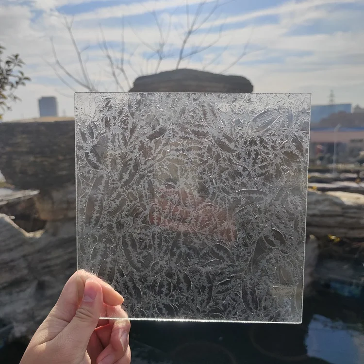 WANDIOR Factory Store 3mm Thickness Texture Pattern Glass Clear Figured Stained Glass Sheet