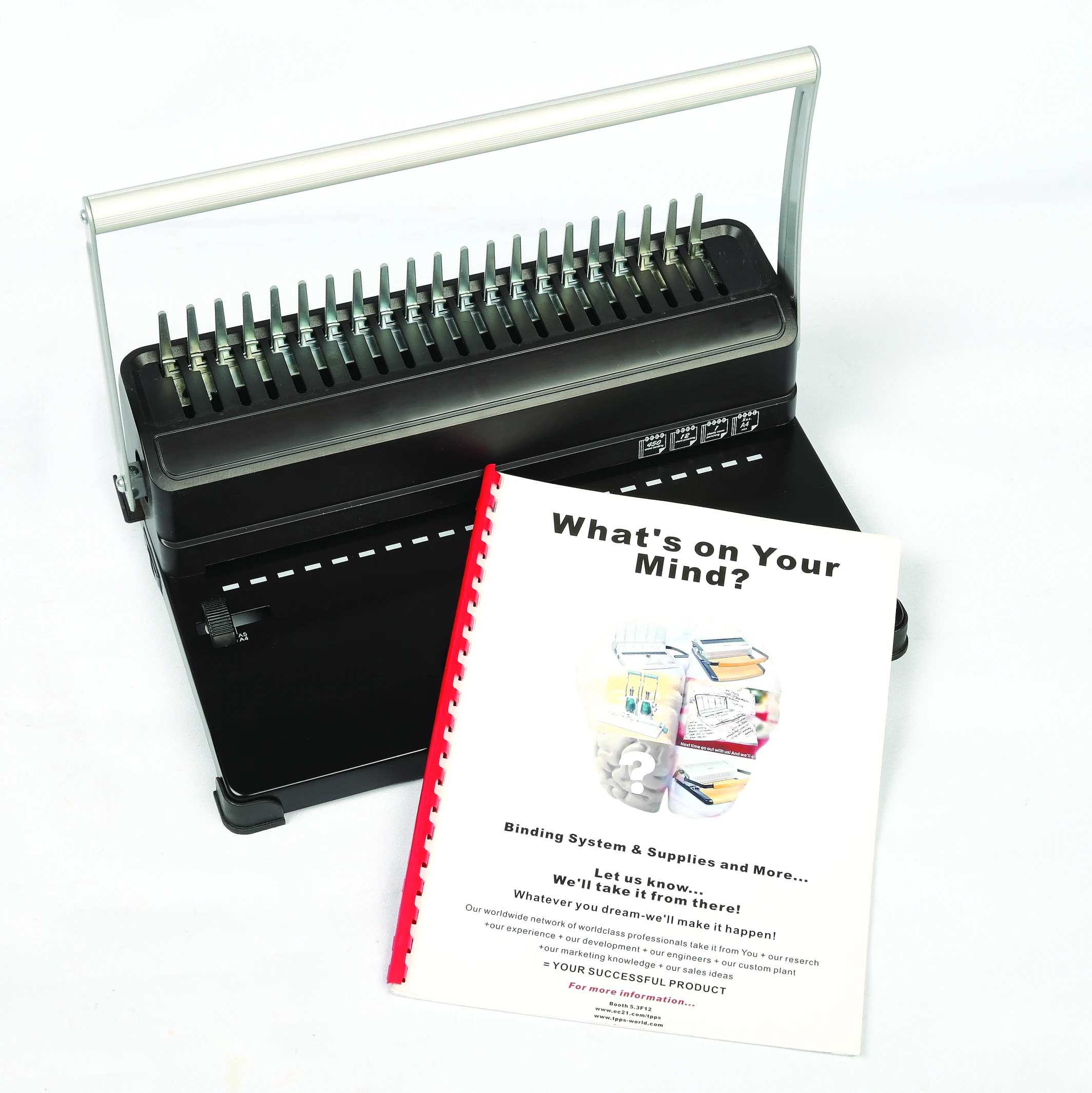 Shop Office 21 Holes A4 450 Paper Sheets Manual Comb Binding Machine