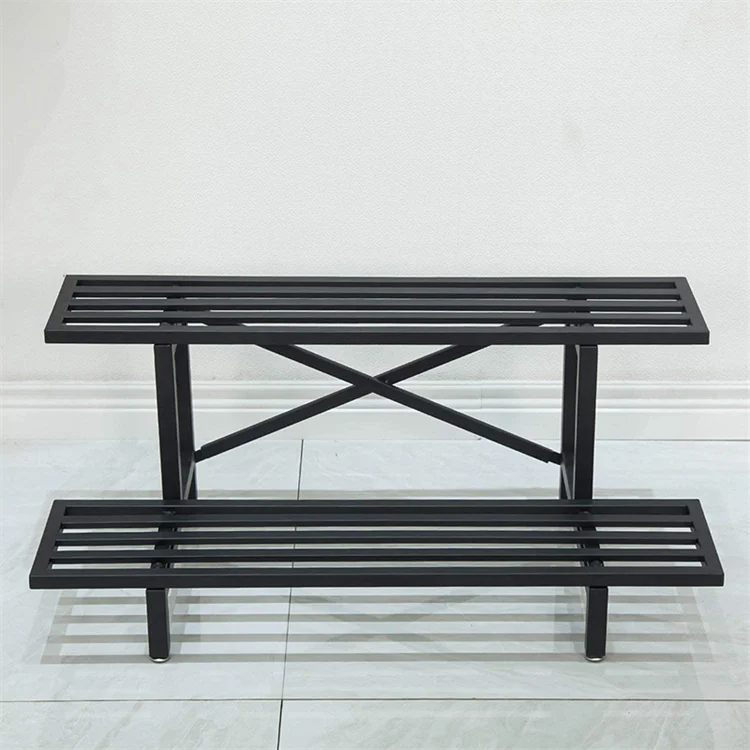 Plant Stand 2 Tier Flower Pot High Quality Metal Durable Stable Rack Display for Home Garden Decoration