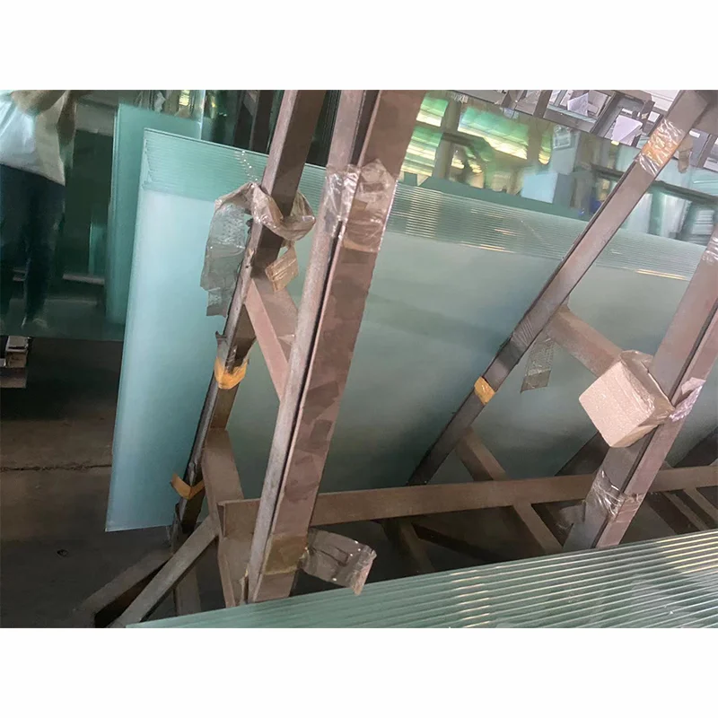 6mm 8mm 10mm 12mm Thick Frosted Acid Etched Glass Chemical Sandblasting Tempered Glass For Interior Bathroom Shower