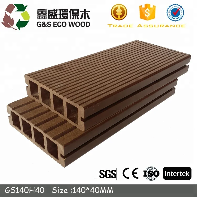 WPC composite outdoor decking terrace flooring solid hard wood board