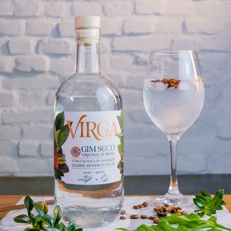 Bulk 750ml Flint Premium Round Moonea Glass Vodka Gin Rum Bottle with Cork Stopper