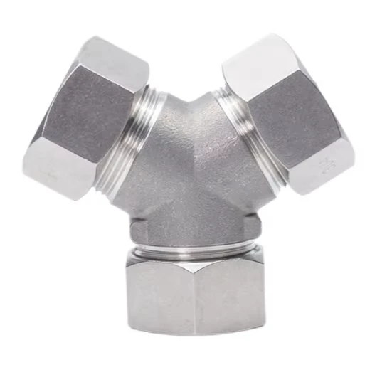 Waterproof Tee Hydraulic Fitting DPY Thread Three Way Joint Flexible Stainless Steel Conduit Connector