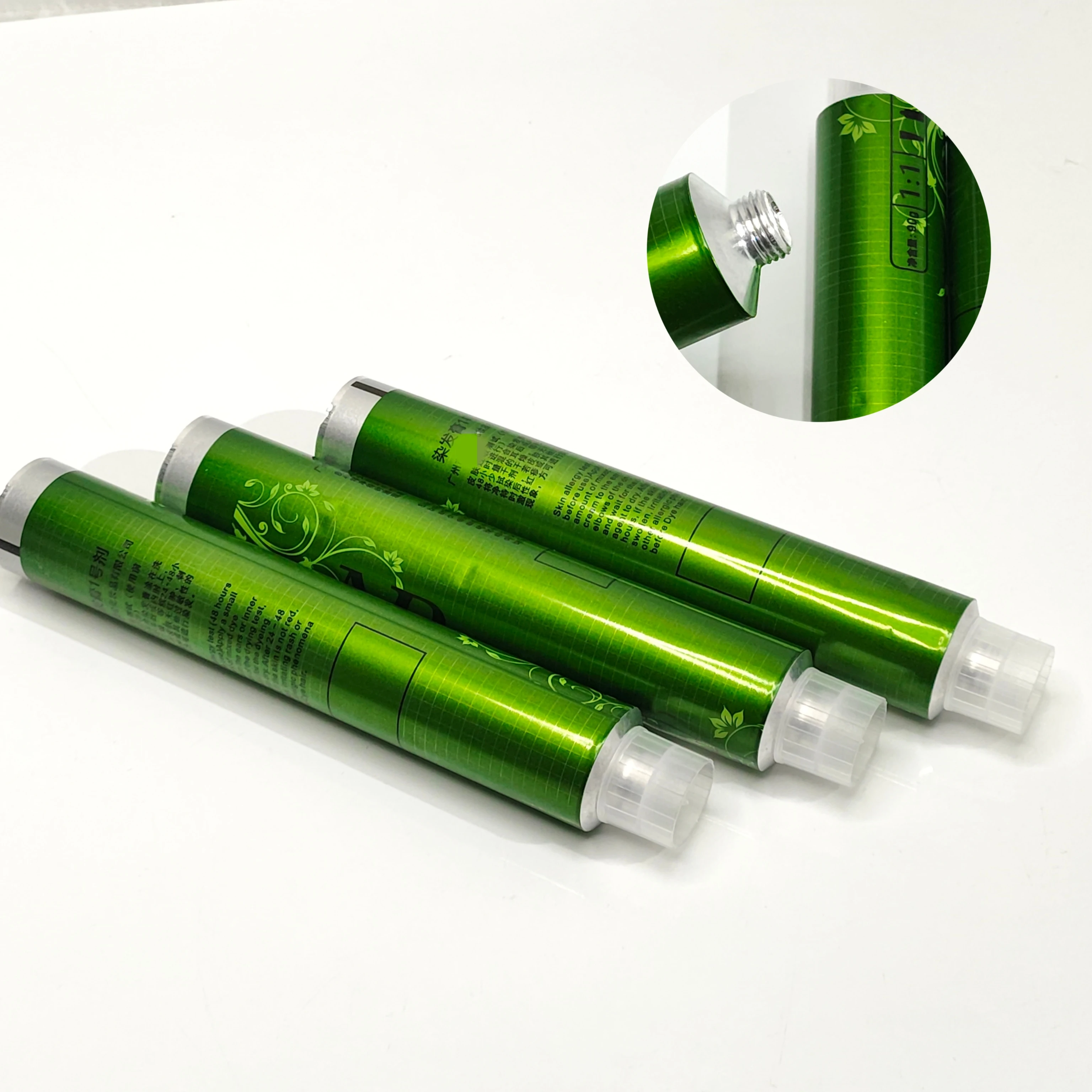 100ml Cosmetic Aluminum Tube Packaging Hair Dye Aluminum Tube Corrosion Preventive Packaging Aluminum Anti ammonia Tube