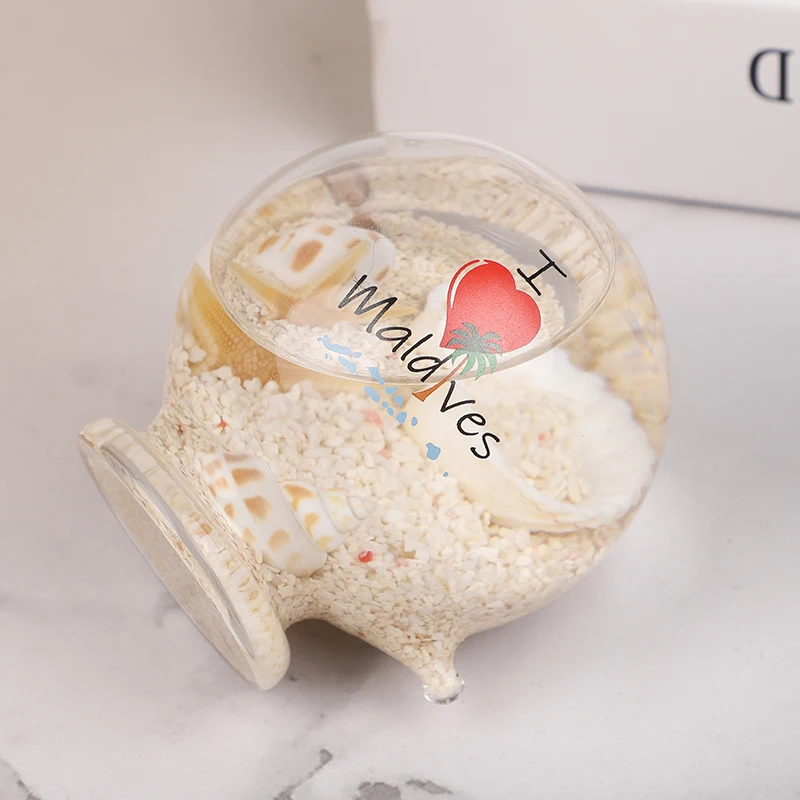 Customizable 60mm transparent glass ball home decoration with ocean effect