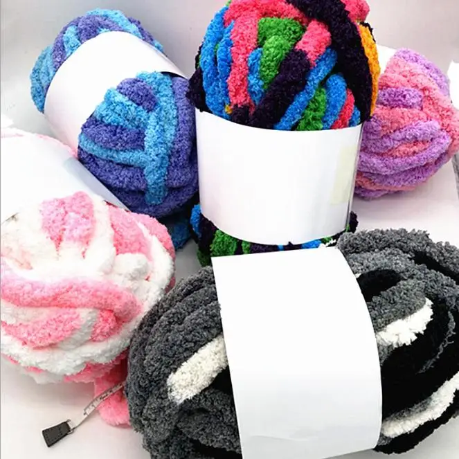 Factory Chenille Yarn Chunky Bulky Thick Crochet Thread Super Soft Velvet Knitting for Dog Blanket Cat Bed Winter Hat Sofa Pad