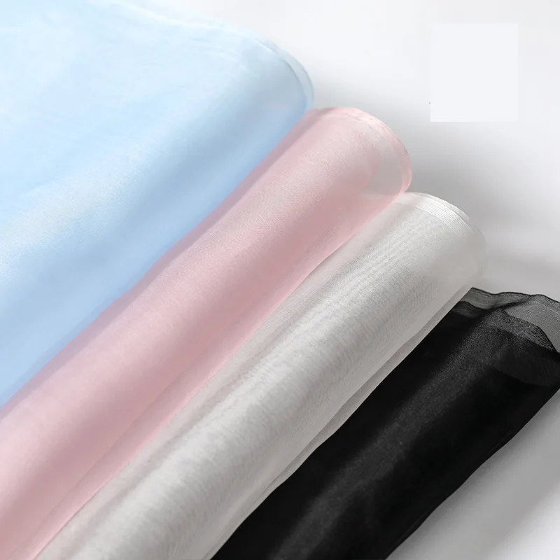 6MM width100% Mulberry silk organza fabric for clothing Wedding Dress