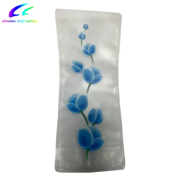 Hot sale beautiful printed foldable plastic vase for flowers