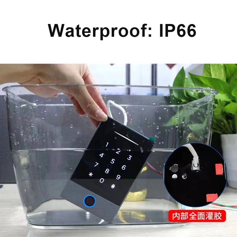 Outdoor Waterproof Metal TTlock APP RFID Card Pin Code Biometric Fingerprint WiFI Touch Keypad Reader Door Access Control