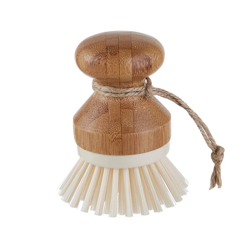 Bamboo Dish Brush Scrub Wooden Brush for Dishes,Palm Brush Dish Scrubber Suitable for Washing Dishes,Stubborn Stains&Vegetables