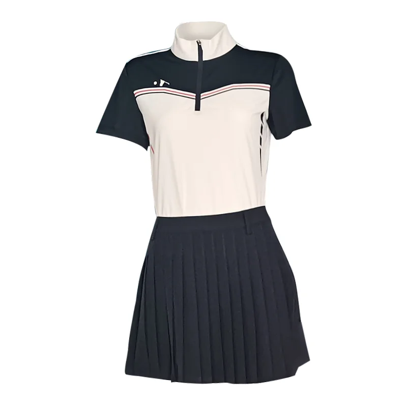 2021 Custom Sports Fitness Shorts Dress Pleated Skirt Stitching Girls Athletic Skirts Golf Tennis Womens Skirts