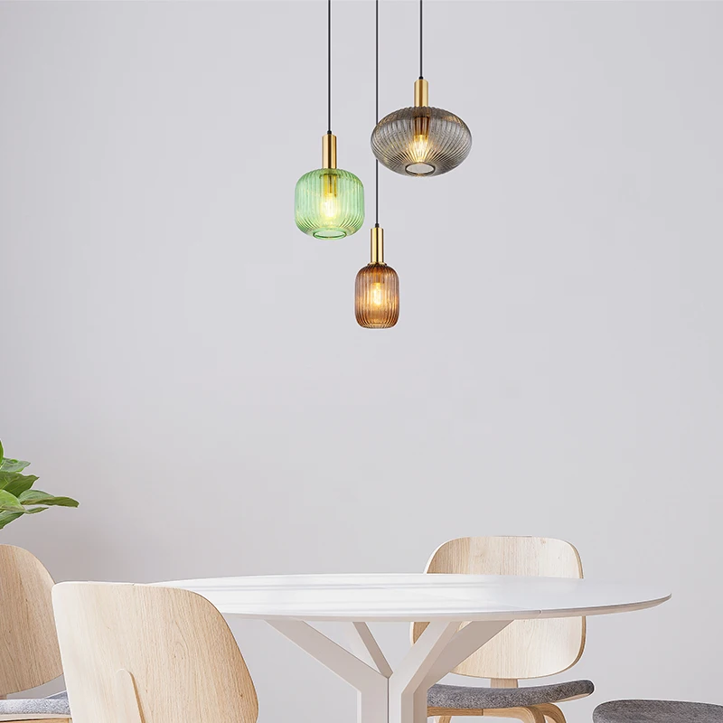 Custom Design OEM ODM Pendent Lamp Metal Glass Ball Hanging Lighting Home Decor Chandelier For Dining Room Living Room