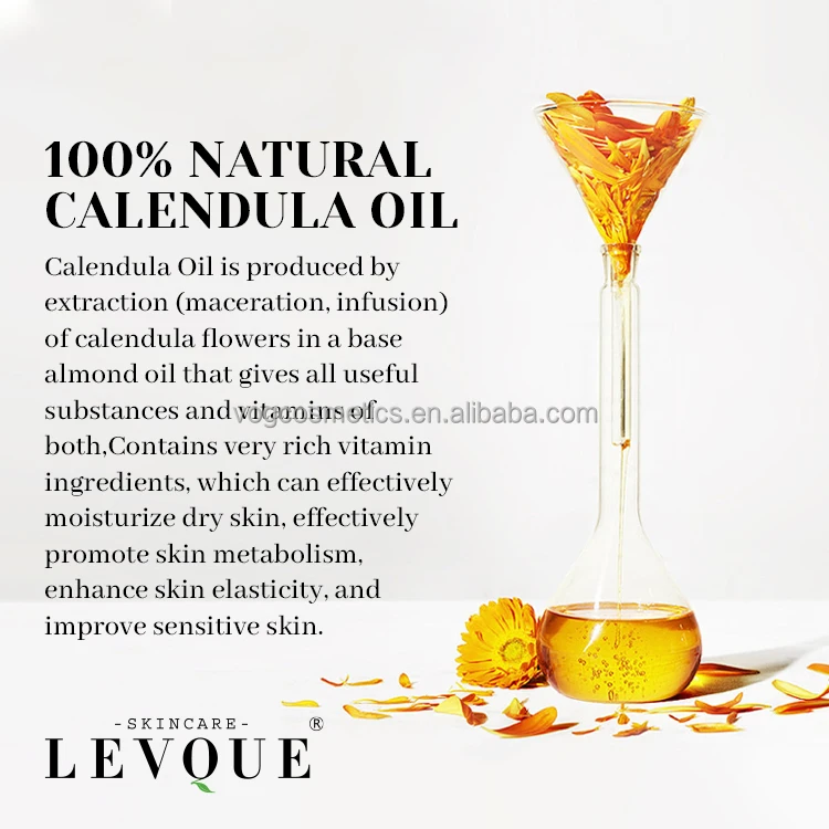 Private Label Calendula Massage Oil Nourishing Calendula Oil Hydrating Moisturizing Calendula Extract Face Oil