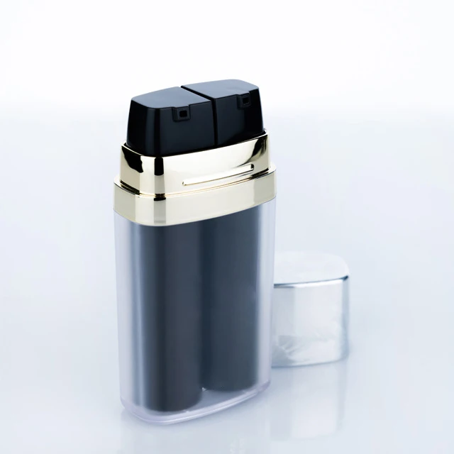Hot Sale Vacuum Bottle 20ml Luxury Cosmetic Lotion Bottle Double Pipe Acrylic Airless Pump Bottle